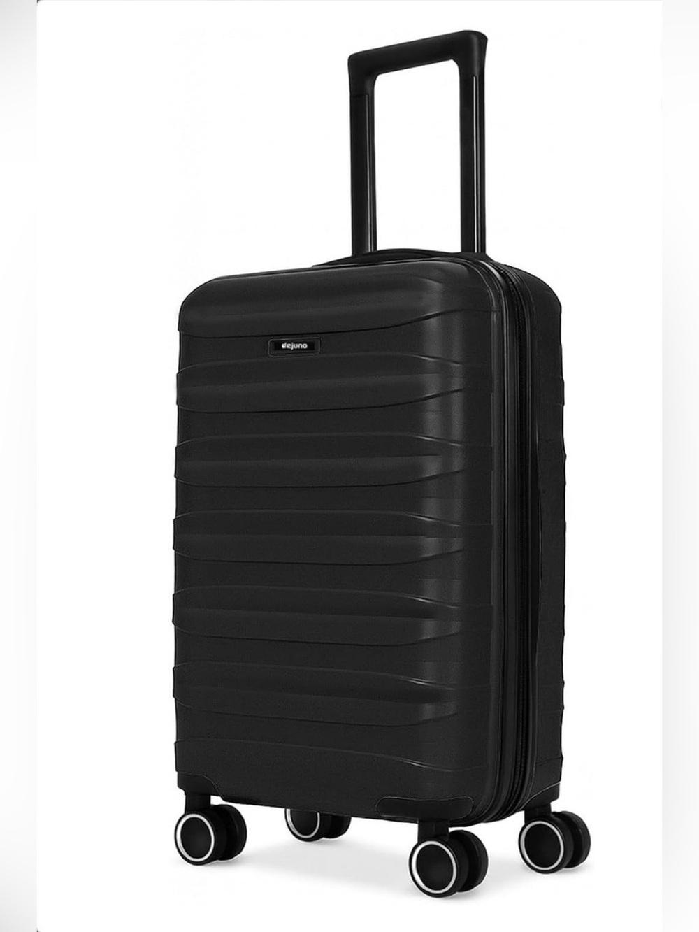 NWT Dejuno Motley Hardside Expandable Spinner Luggage, Black Carry-On